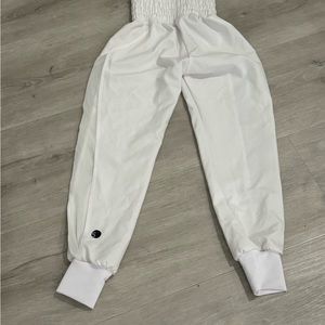 5 dancewear white pants with mesh sides